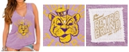 Original Retro Brand Women's LSU Tigers Purple Relaxed Henley Tank Top